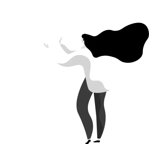 Ilustración editorial de una mujer aprobando un formato, simbolizando transformación digital y desarrollo de software innovador.